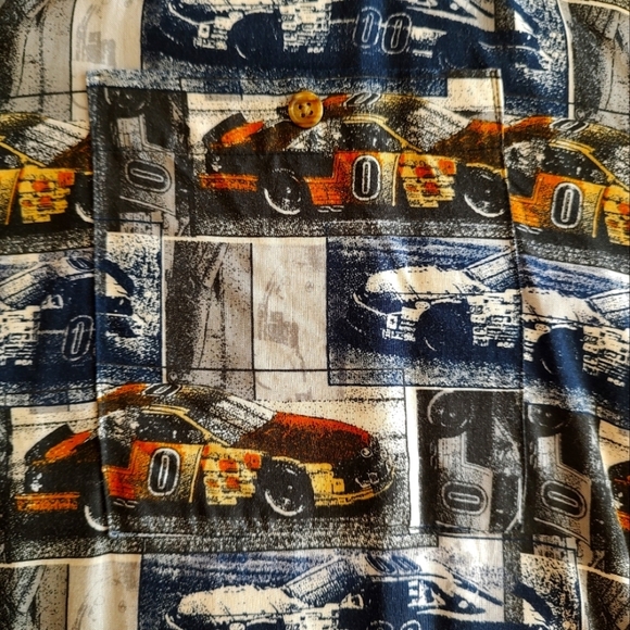 CITY STREETS RETRO NASCAR BUTTON DOWN SHIRT SLEEVE SHIRT. SIZE XL. - Picture 3 of 7